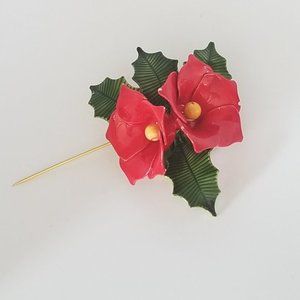 Vintage Original by Robert Christmas Flower Brooch